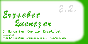 erzsebet quentzer business card